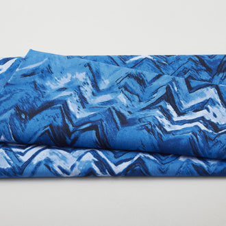 Shibori - Wave Blue 2 Yard Cut