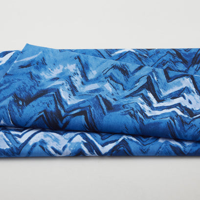 Shibori - Wave Blue 2 Yard Cut