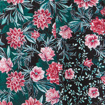 Winterberry Floral - Winterberry Field Black 2 Yard Cut