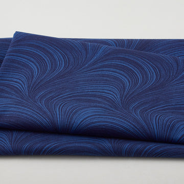 Wave Texture - Navy 3 Yard Cut