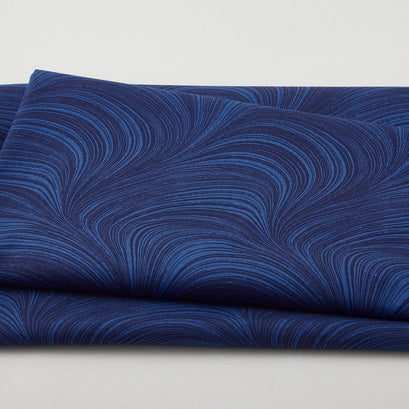 Wave Texture - Navy 3 Yard Cut