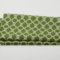 Betty's Geraniums - Lattice Geo Green 2 Yard Cut