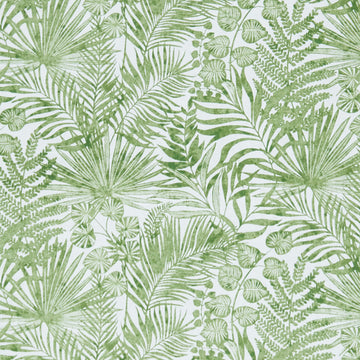 Betty's Geraniums - Leafy Garden White/Leaf 2 Yard Cut