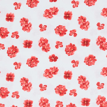 Betty's Geraniums - Petals White 2 Yard Cut