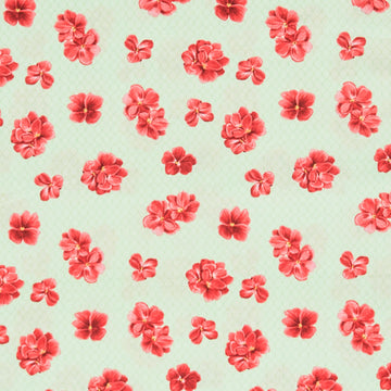 Betty's Geraniums - Petals Leaf 2 Yard Cut