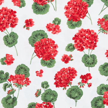 Betty's Geraniums - Betty's Geraniums White 2 Yard Cut