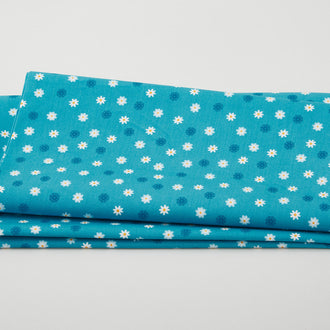 Blossom Hollow - Daisies Teal 2 Yard Cut