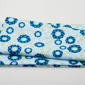 Blossom Hollow - Flowerbed Aqua 2 Yard Cut
