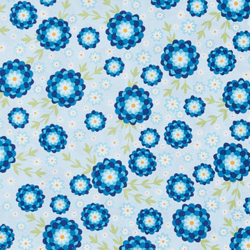 Blossom Hollow - Flowerbed Aqua 2 Yard Cut