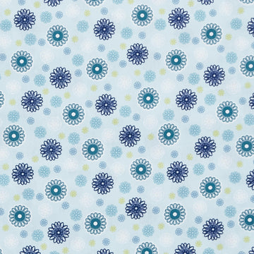 Blossom Hollow - Doodles Aqua 2 Yard Cut