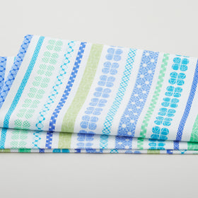 Daisy Up - Daisy Up Stripe Turq./Multi 2 Yard Cut