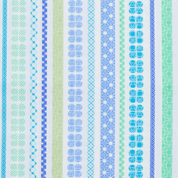 Daisy Up - Daisy Up Stripe Turq./Multi 2 Yard Cut