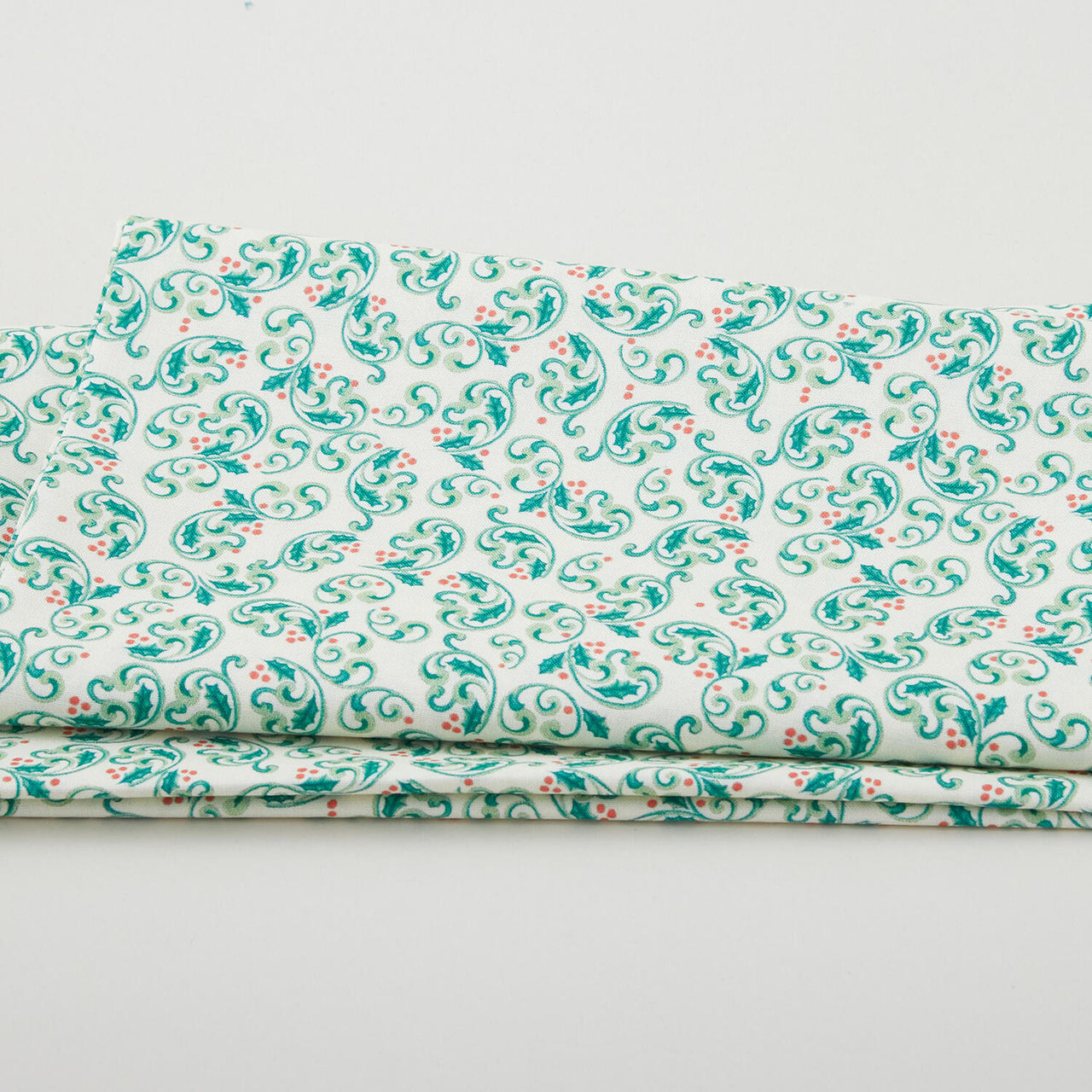 The Night Before Christmas - Berry Scroll Cream 2 Yard Cut