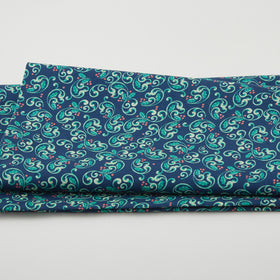 The Night Before Christmas - Berry Scroll Navy 2 Yard Cut