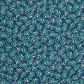 The Night Before Christmas - Berry Scroll Navy 2 Yard Cut