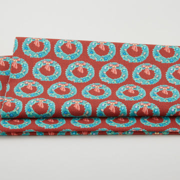 The Night Before Christmas - Wreath Red 2 Yard Cut