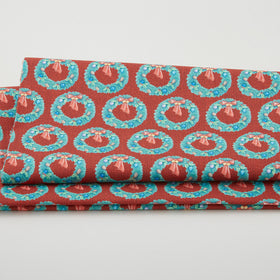 The Night Before Christmas - Wreath Red 2 Yard Cut