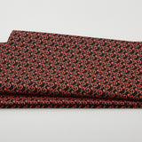 Christmas Musical - Musical G-Clef Black/Red Metallic 2 Yard Cut