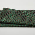 Christmas Musical - Musical G-Clef Black/Green Metallic 2 Yard Cut