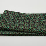 Christmas Musical - Musical G-Clef Black/Green Metallic 2 Yard Cut