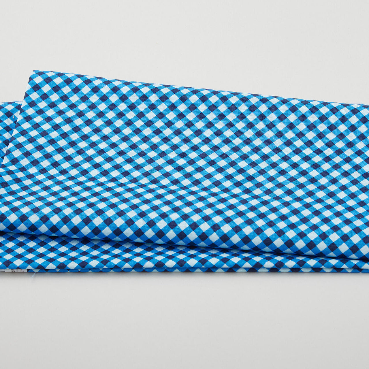 Winter Farm House Plaid - Farmhouse Gingham Blue 2 Yard Cut