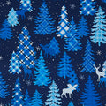 Winter Farm House Plaid - Plaid Forest Navy 2 Yard Cut