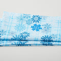 Winter Farm House Plaid - Snowflake Plaid Light Blue 2 Yard Cut