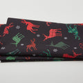 Winter Farm House Plaid - Tossed Deer Black 2 Yard Cut
