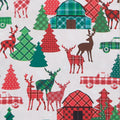 Winter Farm House Plaid - Farmhouse Scenic Cream 2 Yard Cut