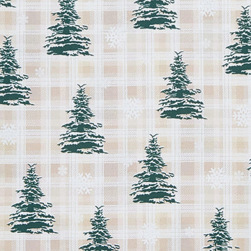 Winter Farm House Plaid - Pine Tree Plaid Neutral 2 Yard Cut