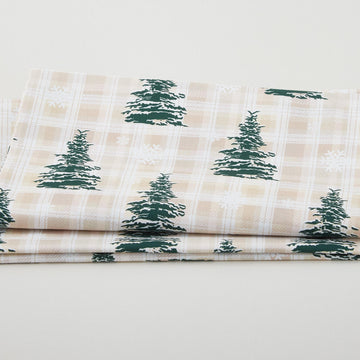 Winter Farm House Plaid - Pine Tree Plaid Neutral 2 Yard Cut