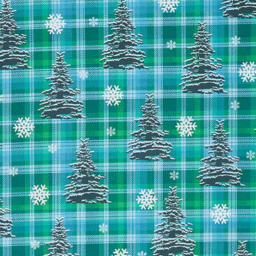 Winter Farm House Plaid - Pine Tree Plaid Green 2 Yard Cut