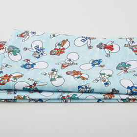 Jolly Lane - Snowmen Aqua Dream 2 Yard Cut