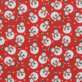 Winter at the Farm - Merry Snowman Red 2 Yard Cut