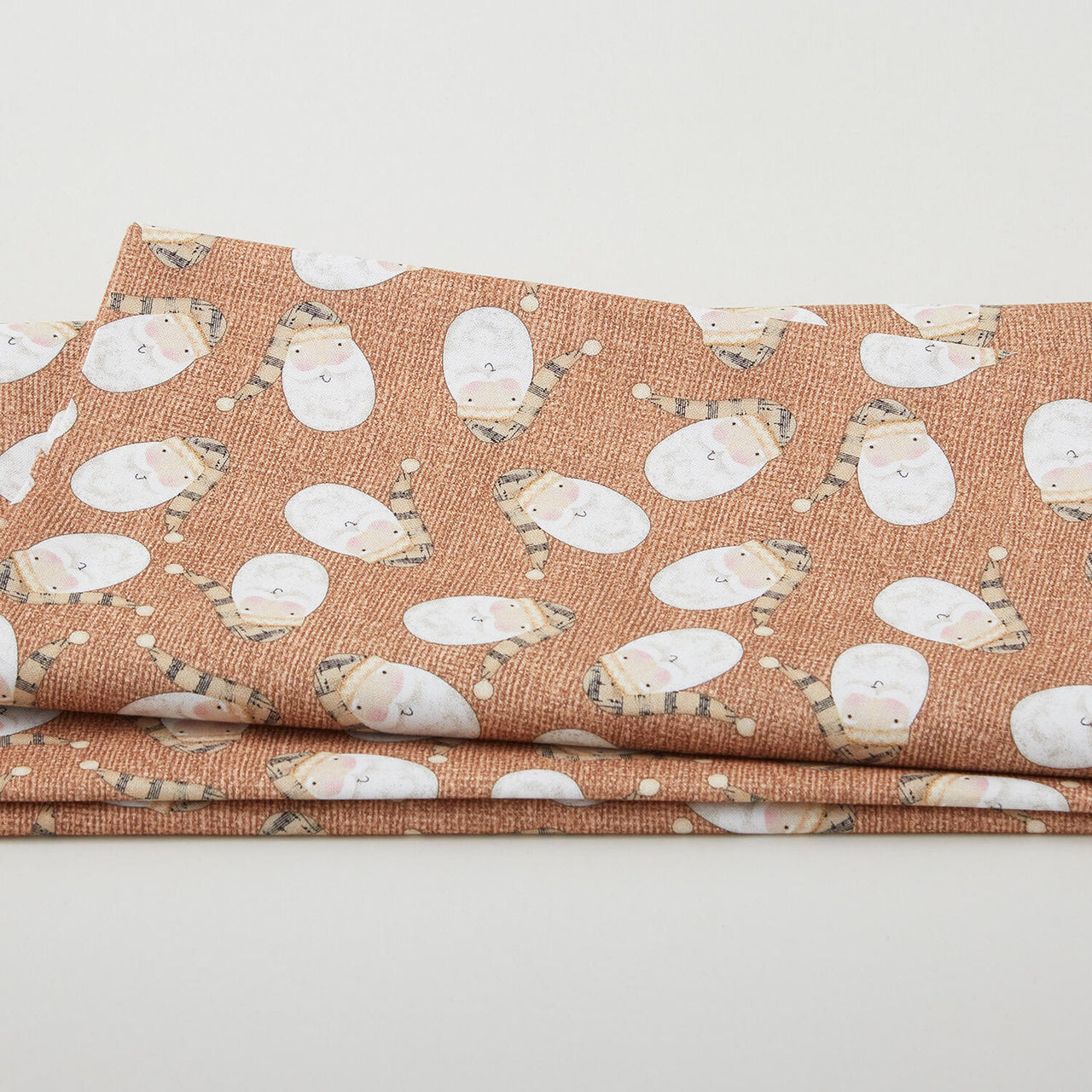 White Christmas - Tossed Santa Natural 2 Yard Cut