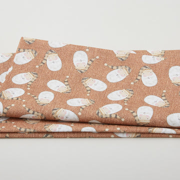 White Christmas - Tossed Santa Natural 2 Yard Cut