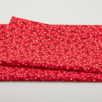Whole Lotta Love - Hugs & Kisses Red 2 Yard Cut