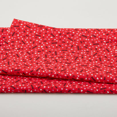 Whole Lotta Love - Hugs & Kisses Red 2 Yard Cut
