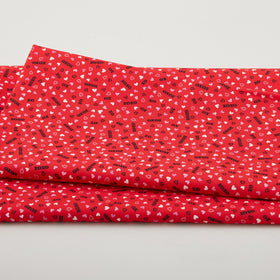 Whole Lotta Love - Hugs & Kisses Red 2 Yard Cut