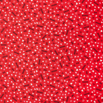 Whole Lotta Love - Hugs & Kisses Red 2 Yard Cut