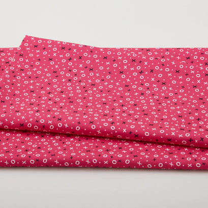 Whole Lotta Love - XoXo Love Dark Pink 2 Yard Cut