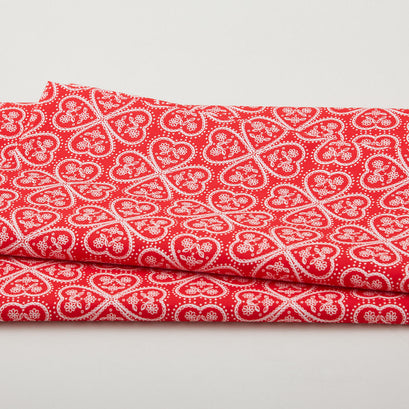 Whole Lotta Love - Lacey Heart Red 2 Yard Cut