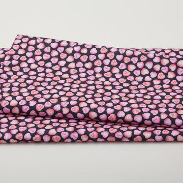 Whole Lotta Love - Sweet Hearts Black 2 Yard Cut