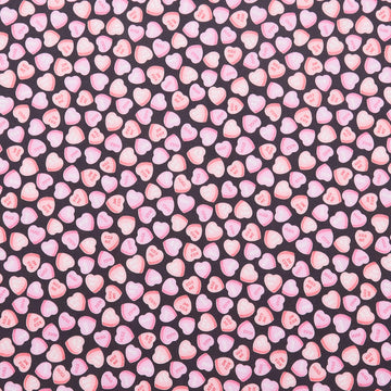 Whole Lotta Love - Sweet Hearts Black 2 Yard Cut