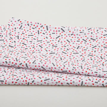 Whole Lotta Love - Hugs & Kisses White 2 Yard Cut