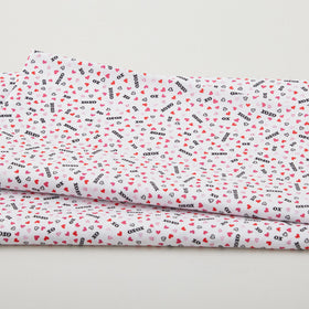 Whole Lotta Love - Hugs & Kisses White 2 Yard Cut