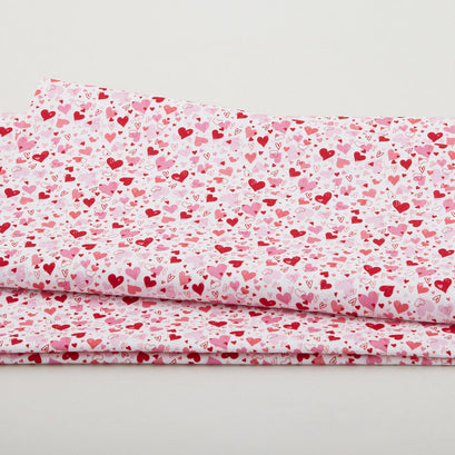 Whole Lotta Love - Heart to Heart White 2 Yard Cut