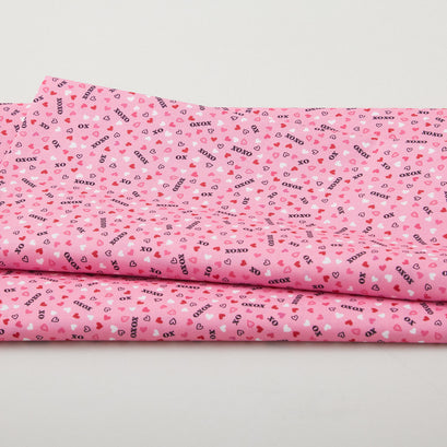Whole Lotta Love - Hugs & Kisses Pink 2 Yard Cut