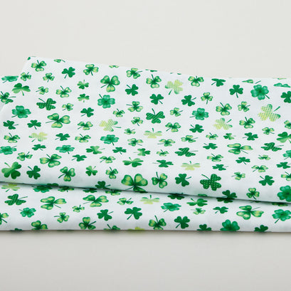 Shamrocks & Shenanigans - Little Shamrocks White 2 Yard Cut