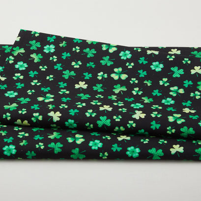 Shamrocks & Shenanigans - Little Shamrocks Black 2 Yard Cut